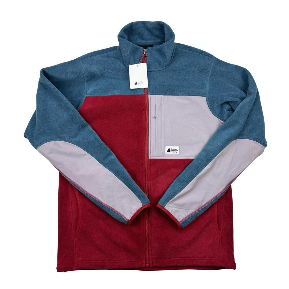 MEC Mountain Equipment Fireside Fleece Jacket Red Blue Men's Size M